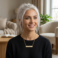 Cutout Pet Parent Bar Necklace