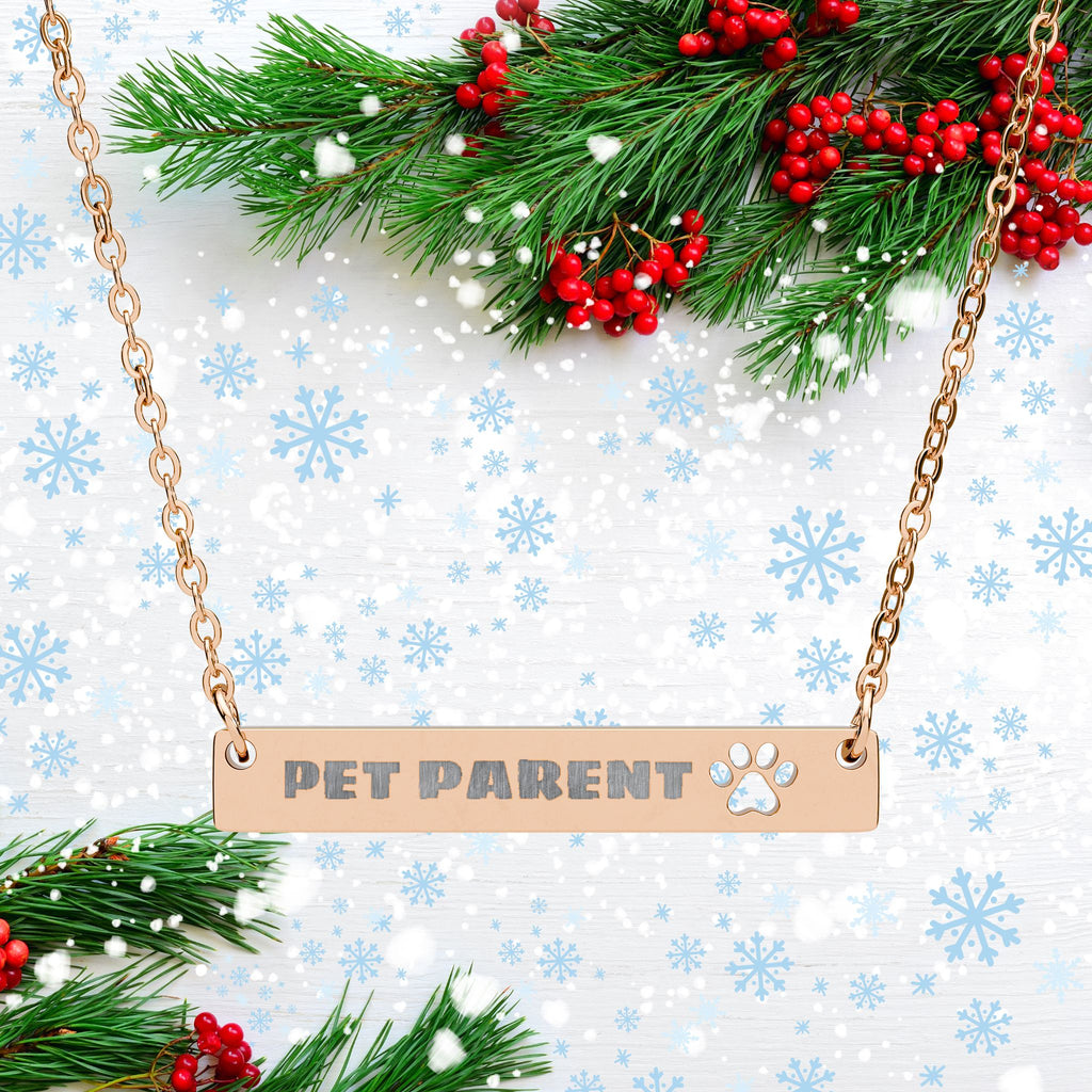 Cutout Pet Parent Bar Necklace
