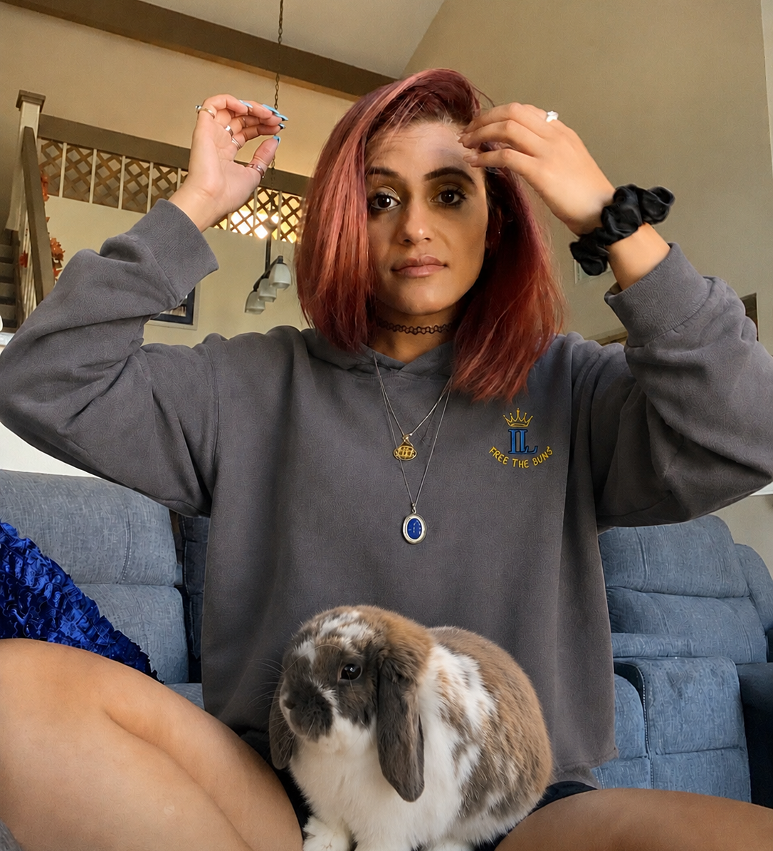 Free The Buns Crop Hoodie